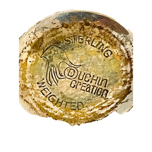 Vintage Duchin Creation Sterling Silver Glass Compote Nut Candy Dish On Base - Picture 4 of 5